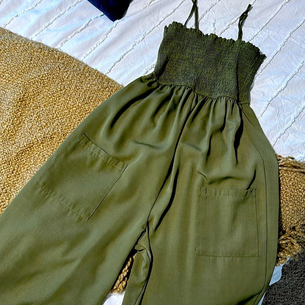 Wide Leg Army Green Jumper